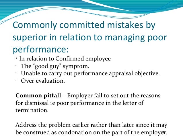 Dismissal as a form of Termination